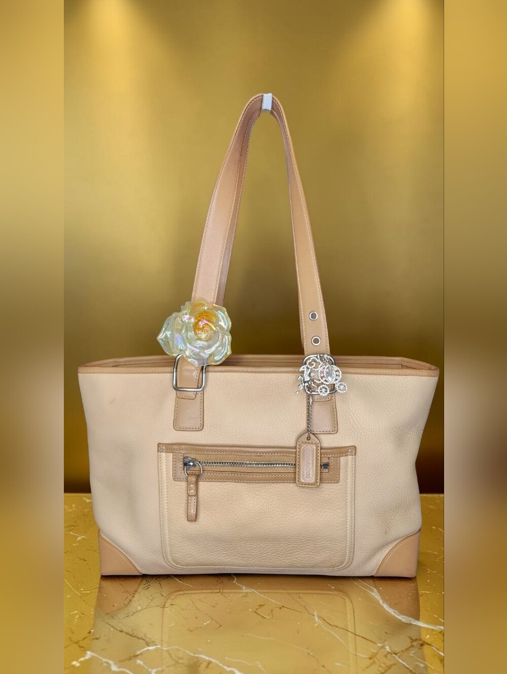 Coach Hampton Pebbled Leather Tote (Style No. 4465)